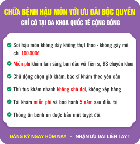 Ưu đãi bệnh trĩ