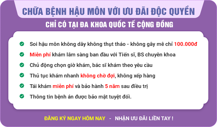 Ưu đãi bệnh trĩ